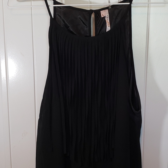 EKKLESIA fringe detail tank dress size Large - Picture 3 of 4